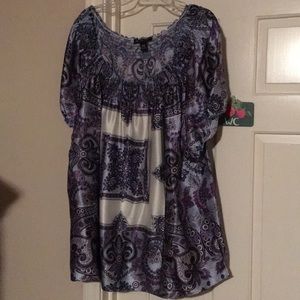 Plus sized peasant top